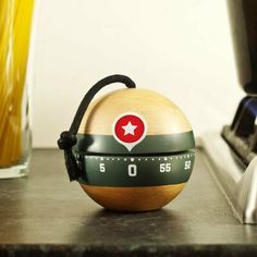 a wooden object sitting on top of a counter