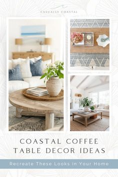 the coastal coffee table decor ideas are great for any room in your home or office