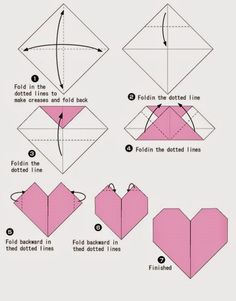 how to make an origami heart