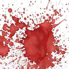 red ink splattered on white paper