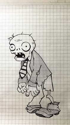 a drawing of a cartoon character with an eye patch on his face and tie around his neck