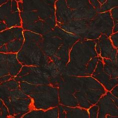 the surface of lava is red and black