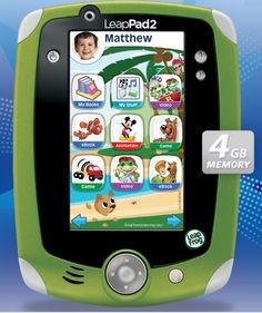 a child's pink and white phone with pictures on the screen