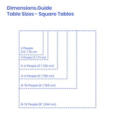 a table size guide for tables with measurements