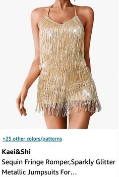 Backless Short Dress, Fringe Romper, Metallic Jumpsuits, Bachelorette Dress, Prom Dresses For Teens, Fringe Mini Dress, Fringe Dress, Women Halter, Backless Mini Dress