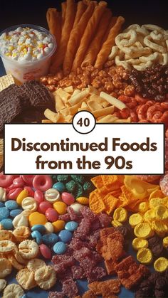 A nostalgic list of iconic discontinued foods from the 90s, featuring classic snacks and forgotten treats that will remind you of childhood flavors.