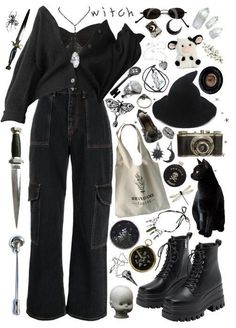 Witch Outfit, Look Di Moda, Swaggy Outfits, Alternative Outfits, Goth Outfits, Gothic Outfits, Edgy Outfits, Lookbook Outfits, Grunge Outfits