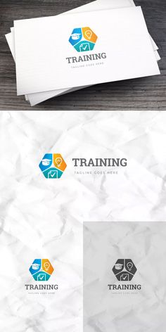the logo for training is shown on top of crumpled paper and below it, there are two