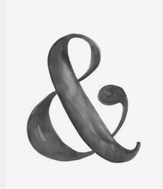 the letter and symbol is drawn in black and white with an artistic twist to it