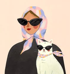 celebrating females and their felines with this cat illustration roundup featuring amazing artists from around the world.