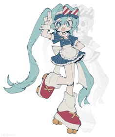 takawoyu on twt Valentines Miku, Miku Chibi Art, Miku Og Design, Types Of Miku, Miku Poses, Miku Different Versions, Miku Styles, Playful Pose Reference, Miku Art Style