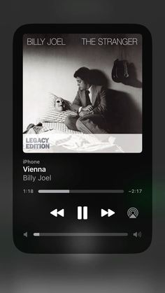 an mp3 player with the words billy joel and the strangler on it