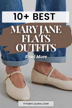 Elevate your wardrobe game by pairing Mary Jane flats with outfits that exude charm and sophistication. What To Wear With Brown Mary Janes, What To Wear With Mary Jane Flats, How To Style Mary Jane Flats, Mary Jane Flat Outfits, Style Mary Jane Shoes, Mary Jane Style Ballet Flats With Leather Sole, Cream Mary Jane Shoes Outfit, Outfits With Mary Jane Flats, Styling Mary Jane Flats