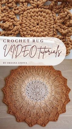 crochet rugs made from yarn with text overlay that reads, crochet rug vap - to - tords