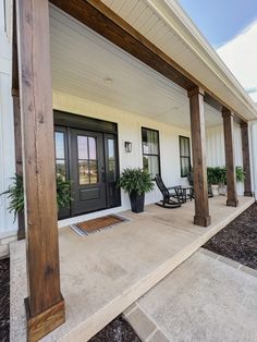 the front porch is clean and ready for us to use