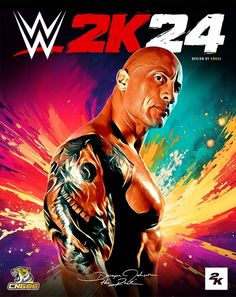 the cover art for wwe 2k 24, featuring wrestler john cenabati