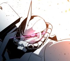 an anime character is looking at something in the distance