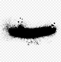 black ink splattered on a white background
