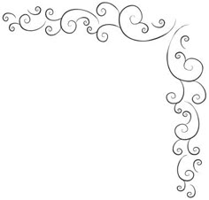 an ornate frame with swirls and scrolls in black on a white background stock illustration