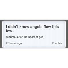 a sign that says, i didn't know angels flew this low source after the heart - of god