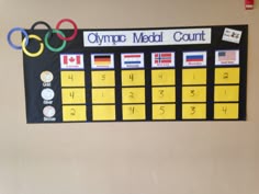 Olympic Medal Count Olympic Medal Count Board, Olympic Medal Count Poster, Olympics Games, Potato Olympics Ideas, Potato Olympics, Olympic Math Activities, Olympics In The Classroom, Olympic Medal Count Chart, Diy Olympic Medals