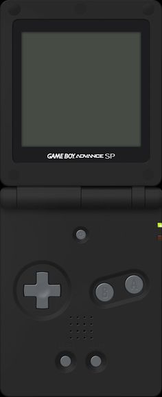 the game boy advance is shown in black
