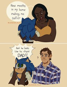 Sonic Tlou Au, Sonic Movie Dad, Sonic Movie Au, Sonic Movie Fanart, Sonic Movie Family Fanart, Movie Sonic Fanart, Sonic Movie Headcanons, Sonic Movie Comic, Movie Sonic Comic