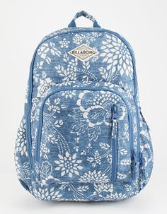 Cute Backpacks Billabong, Billabong Backpack For College, Cute Backpacks For Highschool, Beachy Backpack, Billabong School Backpack, Billabong School Bags, Backpacks Billabong, Billabong Flower Backpack, Floral Patterned Rip Curl Backpack
