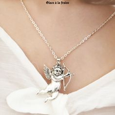Cupid Pendant, Angel Necklace, Angel Pendant, Love Arrow Shoot, Angel, Gift for her, gift for him, Love Necklace, Angel Goth Necklace, Fiance Necklace, Angel Necklace, Angel Pendant, Necklaces, Fingerprint Necklace, Crucifix Pendant, Birthday Necklace Gift, Cool Necklaces
