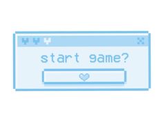 a computer screen with the words start game on it and a heart in the center