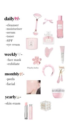 Skin Care Needs List, Dream Skincare, Skincare Essentials, Skin Care Routine Calendar, The Skincare Calendar, Best Skincare, Skincare Routine Calendar, Body Care Tips, Skin Care Calendar