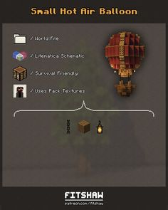 Minecraft Small Hot Air Balloon