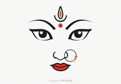 Durga Goddess Drawing Easy, Easy Durga Maa Drawing Cute, Goddess Durga Sketch Easy, Side Face Durga Maa Drawing, Durga Symbol, Ma Durga Face Drawing, Durga Silhouette Art, Simple Durga Maa Drawing, Durga Face Design