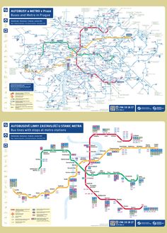 two maps showing the different lines of subways in london and new york, with directions for