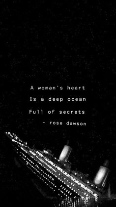 a woman's heart is a deep ocean full of secrets - rose dawn quote