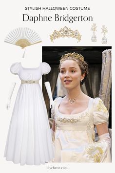an image of a woman in costume for the tv show dappine bridgerton