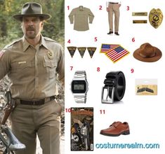 an image of a man in uniform and accessories for the movie indiana jones with text overlay