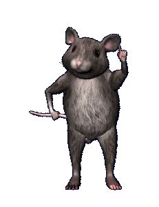 a mouse standing next to a slice of pizza