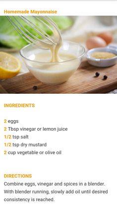 ingredients for homemade mayonnaise on a cutting board