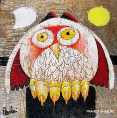 an owl painted on the side of a building