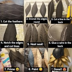 the instructions for how to make fake feathers