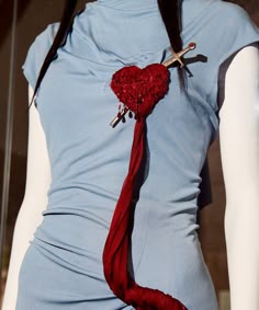 Sacred Heart Costume, Vivienne Westwood Embroidery, Anatomical Heart Dress, Pearl Red Dress Mia Goth, Sacred Heart Outfit, Vivienne Westwood Heart Jacket, Jean Paul Gaultier Heart, Beaded Blood Dress, Sacred Heart Fashion