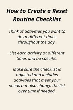 Creating a reset routine checklist helps organize your habits which can help you focus more and improve your mindset.  You can have a weekly reset or monthly reset, a checklist helps you focus on the habits that help make the best out of your reset routine.  Here are just a few simple steps to create your reset routine checklist. Reset Routine Checklist, Reset Day Checklist, Reset Your Life Checklist, 2024 Reset Checklist, Life Reset Checklist, Monthly Reset Planner, How To Plan A Weekly Reset, Reset Day Checklist Digital Download, Reset Checklist