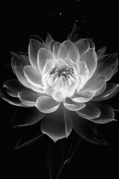 Abstract the lotus, black and white illustration. Generative AI royalty free stock photography