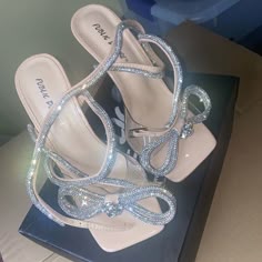 Beautiful Bling Bow Heels