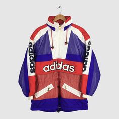 Vintage Adidas Trefoil Ski Multicolor Jacket Large 90's Adidas Trefoil Big Logo Sportswear Adidas Winter Bomber Hoodie Zipper Jacket Size L by slayvin on Etsy Adidas Sport Lore Jacket Vintage, Adidas Vintage Raincoat, Adidas 90s Coat, Adidas Nylon Jacket Vintage Style, Vintage Long Sleeve Windbreaker For Winter Sports, Vintage 1970's Adidas Track Jacket, Adidas Sporty Multicolor Outerwear, Vintage Adidas Puffer Jacket, Vintage 90s Adidas Windbreaker