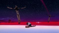 the crucifix appears to be falling down in front of two other people