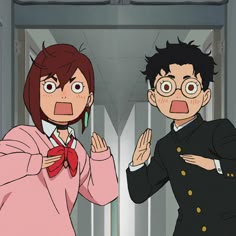 Momokarun Anime, Momo Okarun Pose, Dan Da Dan Official Art, Momo Ayase And Okarun, Dan Da Dan Momo, Momo Okarun, Momo And Okarun, Dandadan Okarun And Momo Pfp, Okarun And Ayase