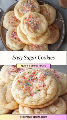 an image of easy sugar cookies with sprinkles