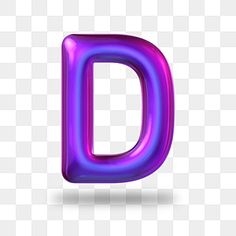 the letter d in purple and blue colors is shown on a transparent background with no shadow